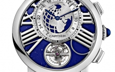 卡地亚Rotonde de Cartier“地球与月亮”陀飞轮双时区月相腕表 隐秘之月与环球之旅