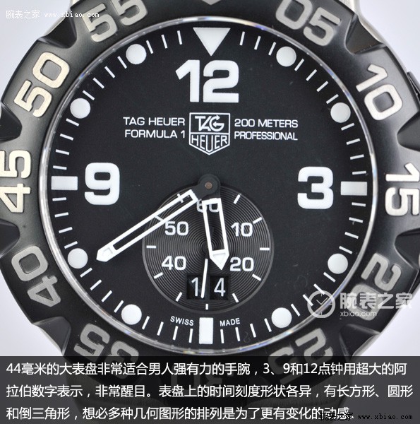 时尚潮流黑色 品评豪雅一级方程式44mm系列产品腕表