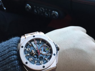 今天入手的HUBLOT2014法拉利王金款