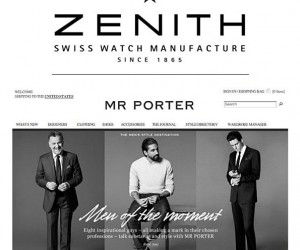 真力时携手男性奢侈品网上销售平台Mr Porter