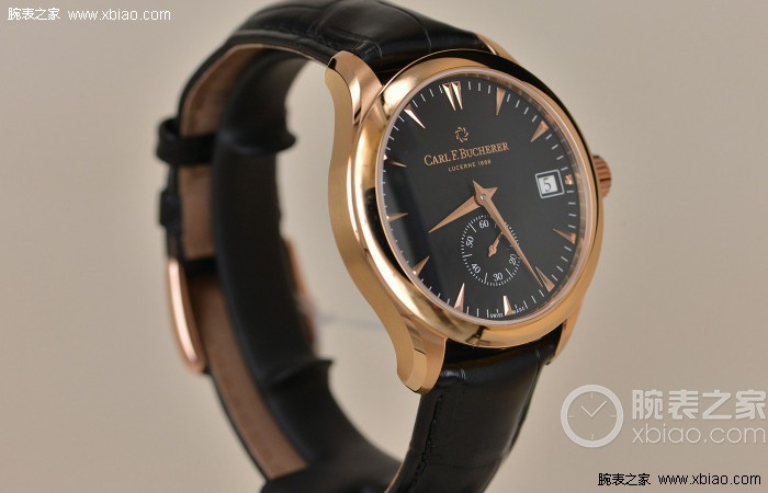 雅致高贵 品评宝齐莱马利龙系列产品玫瑰金色哑黑仪表盘腕表