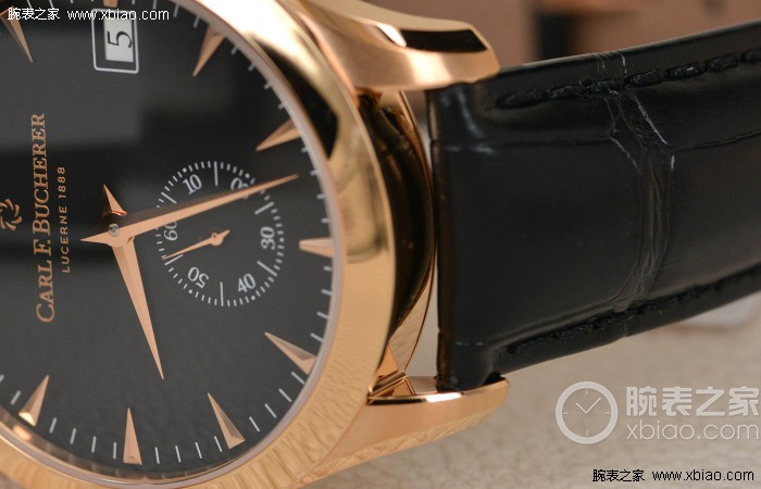 雅致高贵 品评宝齐莱马利龙系列产品玫瑰金色哑黑仪表盘腕表