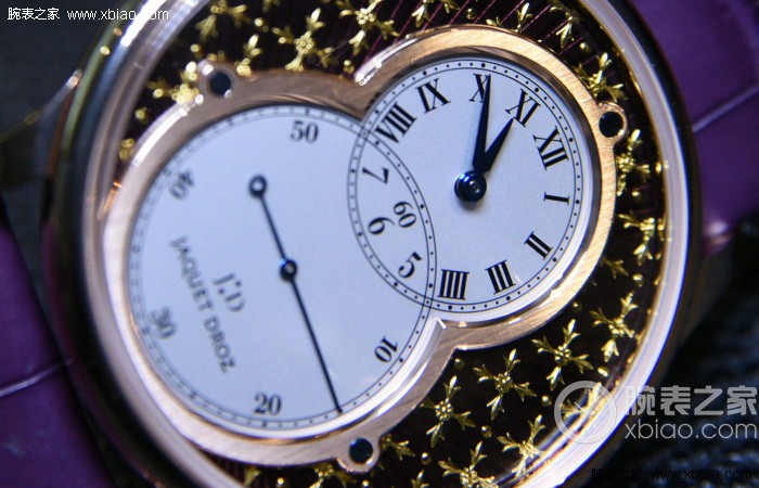 “仔细介绍”表中的皇族气息 雅克德罗金箔雕花大秒针腕表