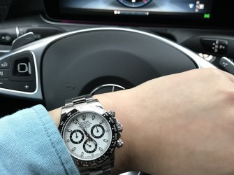 简洁大气的设计 终于入手劳力士最新白盘陶瓷迪通拿