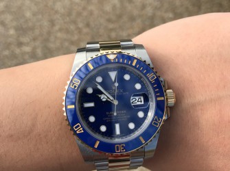 绿鬼难买 转投间金蓝鬼  入手劳力士间金蓝水鬼作业
