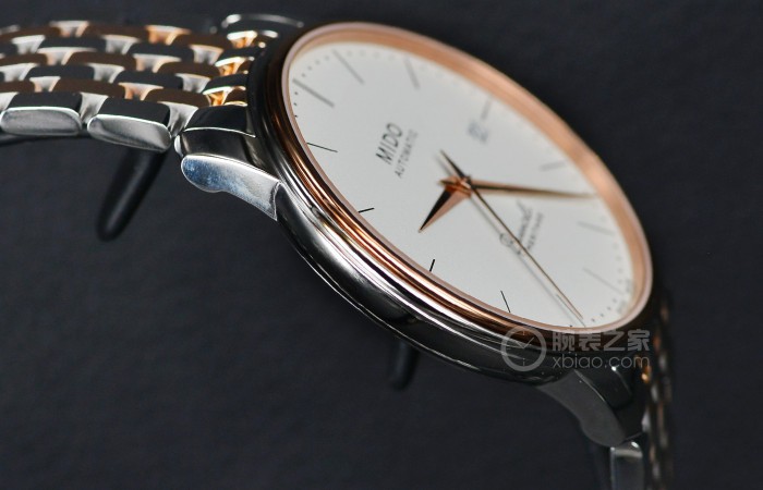 金属表链的精致与美好 鉴赏美度全新贝伦赛丽典藏系列间金款超薄腕表