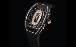 里查德米尔推出RM 07-01黑色陶瓷镶钻女士腕表