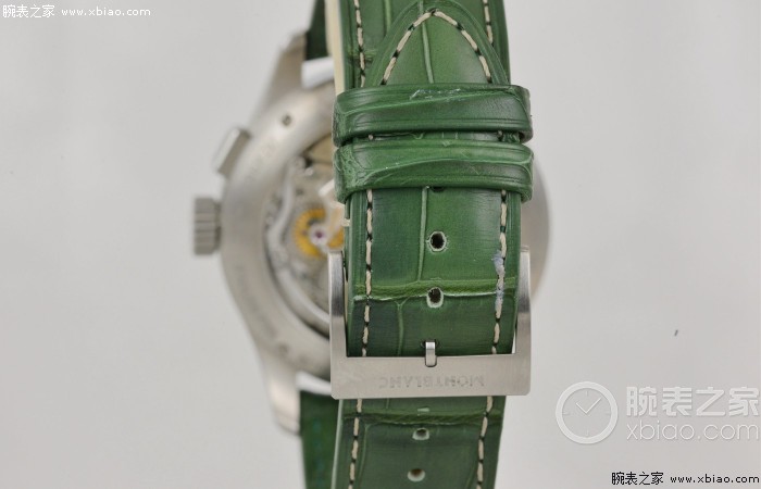 近百年苔痕 品评万宝龙1858系列产品渐变色复古绿色表盘单按钮计时码表