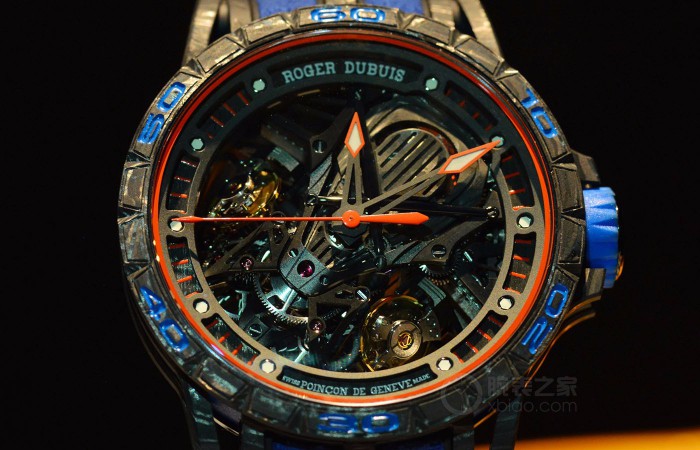 银样蜡枪头：将超跑融于腕表中 罗杰杜彼Excalibur Aventador S系列蓝色腕表