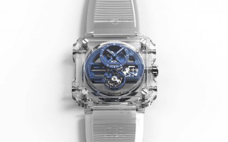 独一无二珍品 柏莱士BR-X1 SKELETON TOURBILLON SAPPHIRE蓝宝石镂空飞行陀飞轮腕表