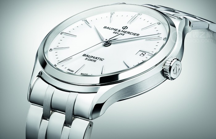 始英法]简洁有力 雅致楷模 品评名流克里顿系列产品白盘钢表带腕表