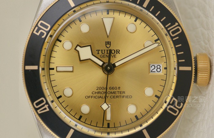 宣布庄重 经典型性格 品评帝舵碧湾黄金钢型腕表