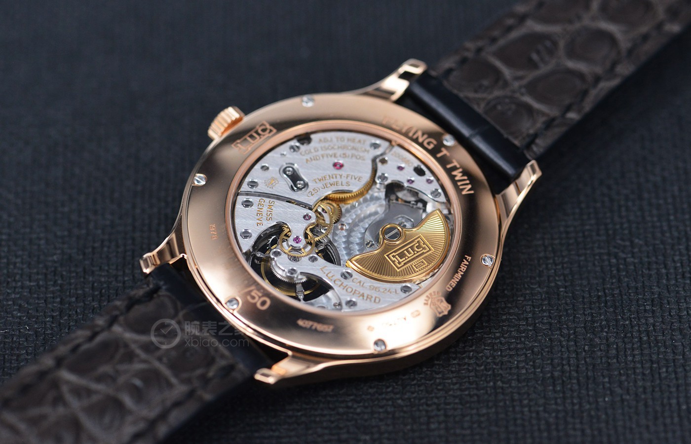 惊艳加工工艺 品评萧邦手表L.U.C系列产品玫瑰金陀飞轮腕表