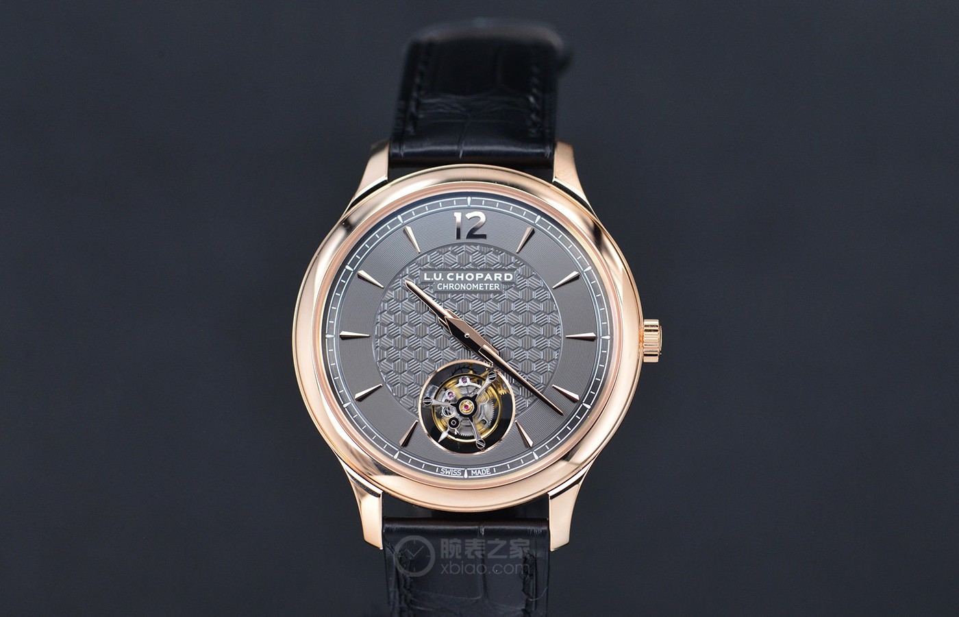 惊艳加工工艺 品评萧邦手表L.U.C系列产品玫瑰金陀飞轮腕表