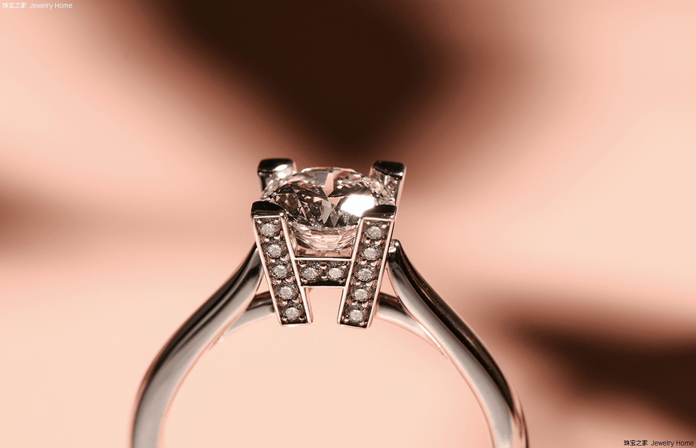 harry winston 海瑞温斯顿 hw logo系列 订婚钻戒,18k白金,钻石