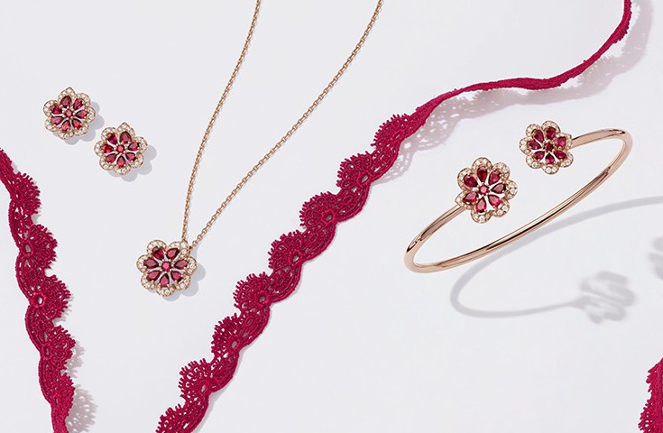 Precious Lace系列 红宝石在萧邦创意珠宝中绽现端庄优雅魅力