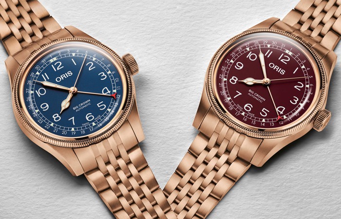 豪利時推出四款大表冠指針式日歷全銅腕表