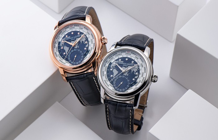 康斯登推出兩款百年典雅自家機芯世界時區10周年腕表