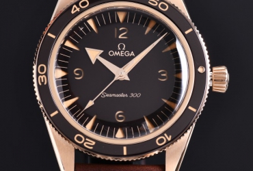 最具性价比的金表-欧米茄海马300青铜金手表