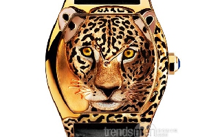 卡地亚 Tortue XL猎豹图案手表