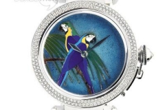 卡地亚鹦鹉装饰珐琅手表