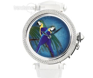 卡地亚鹦鹉装饰珐琅手表