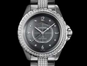2012新品香奈儿J12钛陶瓷腕表表链镶钻款