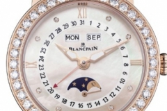 宝珀全日历月相小秒显示女装腕表