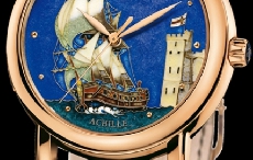 雅典珐琅彩绘限量海上战役系列“阿奇利号”