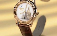格拉苏蒂建筑物珐琅彩绘纪念手表