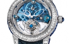 雅典表(Ulysse Nardin)“Royal Blue飞行陀飞轮”钻石腕表