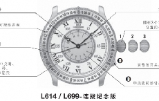 浪琴 L614/L699 连拔纪念版自动上弦腕表调校时间、日期的方法
