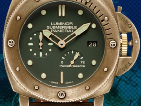 品鉴沛纳海新款PAM00507 Luminor 3日动储青铜潜水腕表