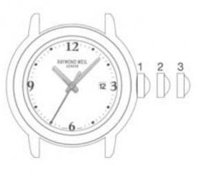 雷蒙威自动上链机械腕表设置日期、星期和设定时间