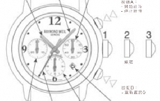 雷蒙威自动上链计时秒表设置日期、设定时间方法