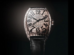 鳄鱼爬上表盘——FRANCK MULLER® GOLD CROCO腕表
