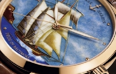 雅典汲取航海史 鎏金珐琅彩绘表