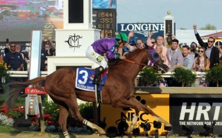 浪琴表担任2014Belmont Stakes官方用表和官方计时