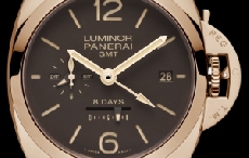 LUMINOR 1950 8 DAYS GMT ORO ROSSO-44mm 8日动力储存两地时间红金腕表