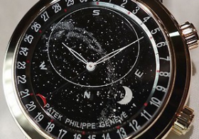 百达翡丽6102R-001日期显示星空玫瑰金腕表