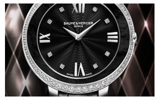 黑色的优雅气质 品鉴名士约定系列精钢镶钻腕表