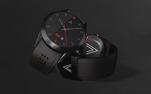 黑色圆盘智能手表图片