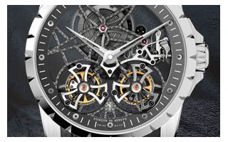 復雜機械 品鑒羅杰杜彼Excalibur系列白金鏤空雙飛行陀飛輪腕表