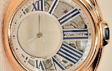 匠心独具的设计 卡地亚神秘小时功能玫瑰金腕表