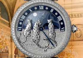 神秘獵豹 品鑒卡地亞創意寶石腕表系列女士復雜功能腕表