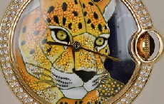 卡地亚珐琅珠粒工艺猎豹装饰腕表亮相2016 SIHH 