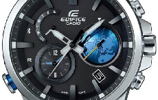 CASIO EDIFICE EQB-600全新蓝牙表款 精准掌握全球300城市时间 商务人士及旅行爱好者首选 独特3D立体地球表盘 轻松判读世界时间