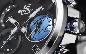 CASIO EDIFICE EQB-600全新蓝牙表款 精准掌握全球300城市时间 商务人士及旅行爱好者首选 独特3D立体地球表盘 轻松判读世界时间