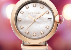 精致优雅 品鉴宝格丽LVCEA系列间金款珍珠贝母表盘腕表