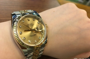 女生戴起来很美 劳力士36mm间金datejust
